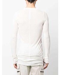 T-shirt à manche longue blanc Rick Owens