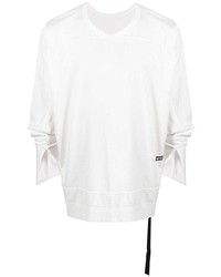 T-shirt à manche longue blanc Rick Owens DRKSHDW