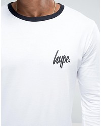 T-shirt à manche longue blanc Hype