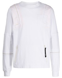 T-shirt à manche longue blanc Sacai