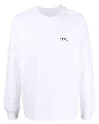 T-shirt à manche longue blanc Sacai