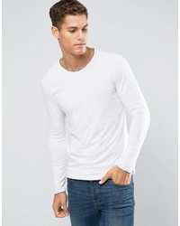 T-shirt à manche longue blanc Sisley