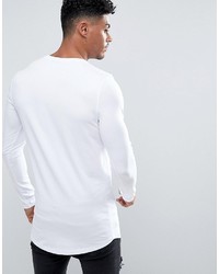 T-shirt à manche longue blanc Asos