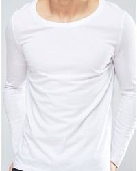 T-shirt à manche longue blanc Asos