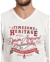 T-shirt à manche longue blanc Timezone