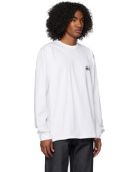 T-shirt à manche longue blanc Stussy