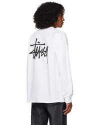 T-shirt à manche longue blanc Stussy