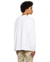 T-shirt à manche longue blanc Sacai