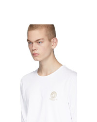 T-shirt à manche longue blanc Versace Underwear