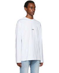 T-shirt à manche longue blanc MSGM