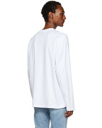 T-shirt à manche longue blanc MSGM