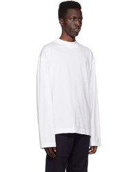 T-shirt à manche longue blanc Dries Van Noten