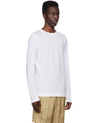 T-shirt à manche longue blanc Dries Van Noten
