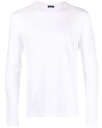 T-shirt à manche longue blanc Zanone