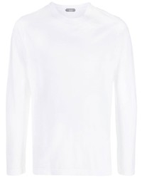 T-shirt à manche longue blanc Zanone