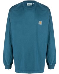 T-shirt à manche longue bleu canard Carhartt WIP