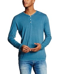 T-shirt à manche longue bleu canard Hilfiger Denim