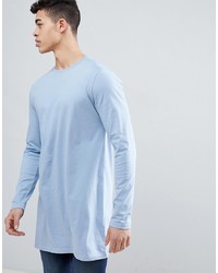 T-shirt à manche longue bleu clair ASOS DESIGN