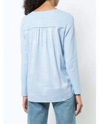 T-shirt à manche longue bleu clair Luisa Cerano