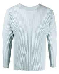 T-shirt à manche longue bleu clair Homme Plissé Issey Miyake