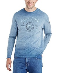 T-shirt à manche longue bleu clair Pioneer