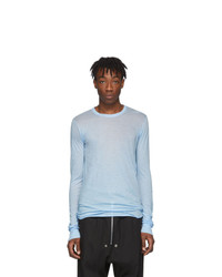 T-shirt à manche longue bleu clair Rick Owens