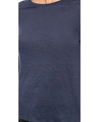 T-shirt à manche longue bleu marine Vince