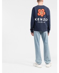 T-shirt à manche longue bleu marine Kenzo