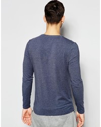 T-shirt à manche longue bleu marine Asos