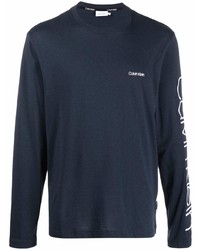 T-shirt à manche longue bleu marine Calvin Klein