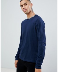T-shirt à manche longue bleu marine D-struct