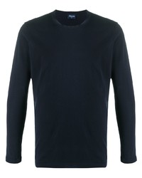 T-shirt à manche longue bleu marine Drumohr