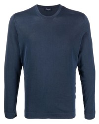 T-shirt à manche longue bleu marine Drumohr