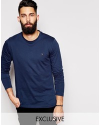 T-shirt à manche longue bleu marine Farah