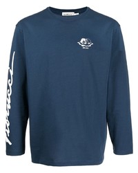 T-shirt à manche longue bleu marine Fiorucci