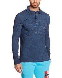 T-shirt à manche longue bleu marine Geographical Norway