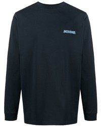 T-shirt à manche longue bleu marine Jacquemus