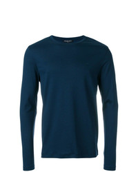 T-shirt à manche longue bleu marine Michael Kors Collection