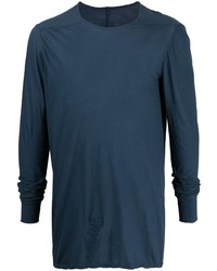 T-shirt à manche longue bleu marine Rick Owens DRKSHDW