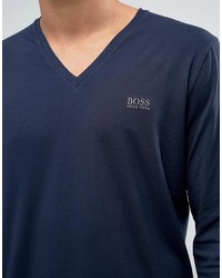 T-shirt à manche longue bleu Hugo Boss