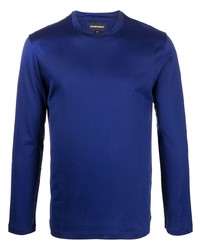 T-shirt à manche longue bleu Emporio Armani