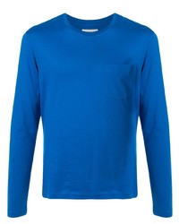 T-shirt à manche longue bleu Kent & Curwen