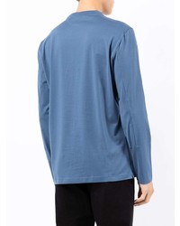 T-shirt à manche longue bleu Brunello Cucinelli