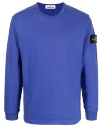 T-shirt à manche longue bleu Stone Island