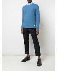 T-shirt à manche longue bleu Thom Browne