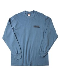 T-shirt à manche longue bleu Supreme