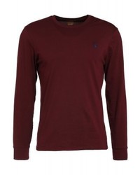 T-shirt à manche longue bordeaux Ralph Lauren
