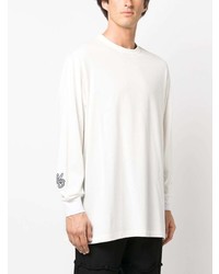 T-shirt à manche longue brodé blanc Y-3