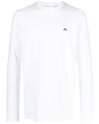 T-shirt à manche longue brodé blanc Marine Serre