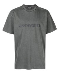 T-shirt à manche longue brodé gris foncé Carhartt WIP